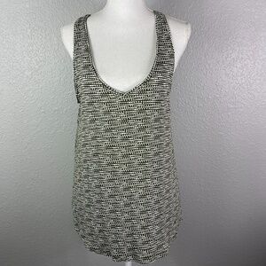 Merona Green &‎ whites tank top